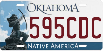 OK license plate 595CDC