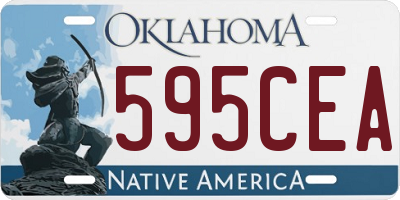 OK license plate 595CEA