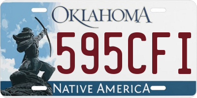 OK license plate 595CFI