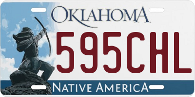 OK license plate 595CHL