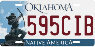 OK license plate 595CIB
