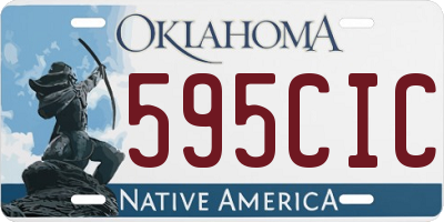 OK license plate 595CIC