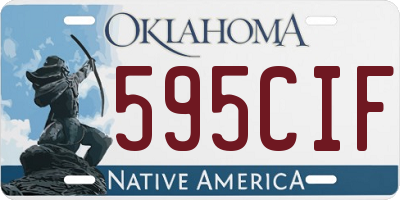 OK license plate 595CIF