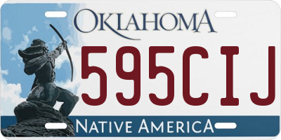 OK license plate 595CIJ