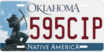 OK license plate 595CIP