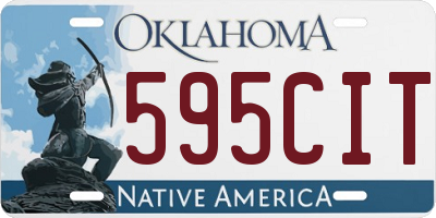 OK license plate 595CIT
