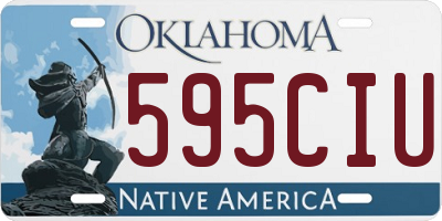 OK license plate 595CIU