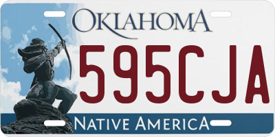 OK license plate 595CJA