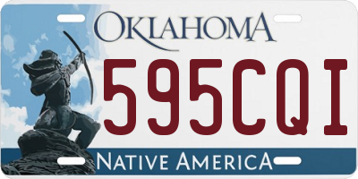 OK license plate 595CQI