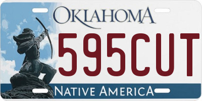 OK license plate 595CUT