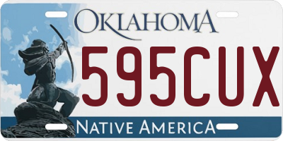 OK license plate 595CUX