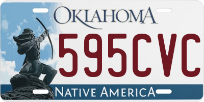 OK license plate 595CVC