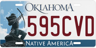 OK license plate 595CVD