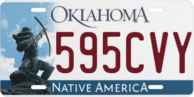 OK license plate 595CVY