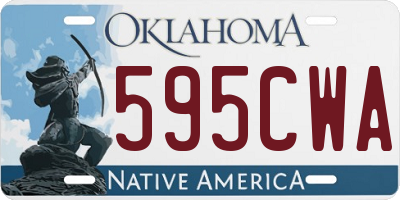 OK license plate 595CWA