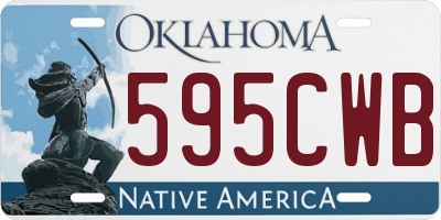 OK license plate 595CWB