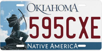 OK license plate 595CXE