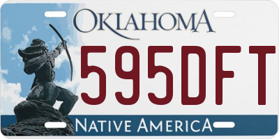 OK license plate 595DFT