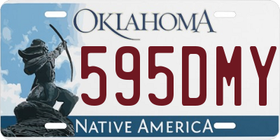 OK license plate 595DMY
