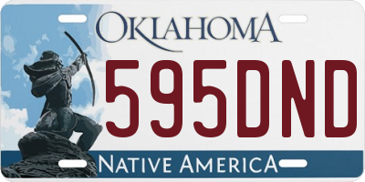 OK license plate 595DND