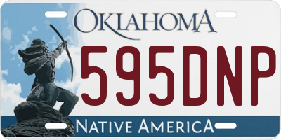 OK license plate 595DNP