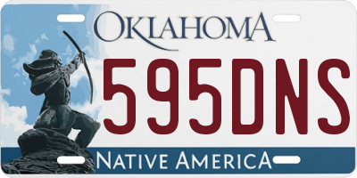 OK license plate 595DNS