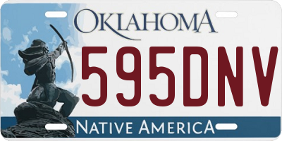OK license plate 595DNV