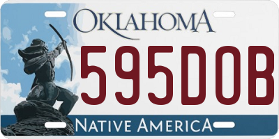 OK license plate 595DOB