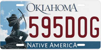 OK license plate 595DOG