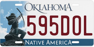OK license plate 595DOL
