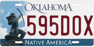 OK license plate 595DOX