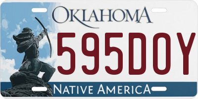 OK license plate 595DOY
