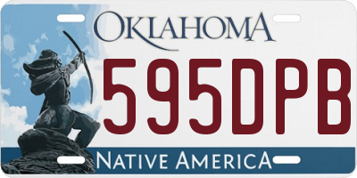 OK license plate 595DPB