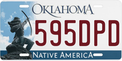 OK license plate 595DPD