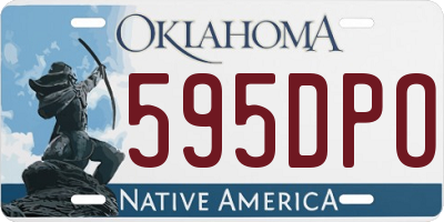 OK license plate 595DPO