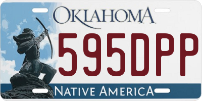 OK license plate 595DPP