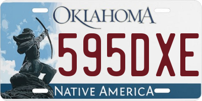 OK license plate 595DXE