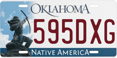OK license plate 595DXG