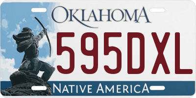 OK license plate 595DXL