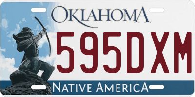 OK license plate 595DXM