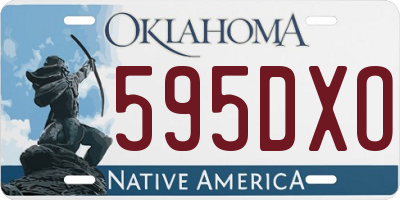 OK license plate 595DXO