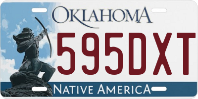 OK license plate 595DXT