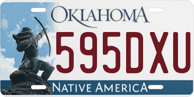 OK license plate 595DXU