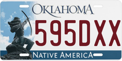 OK license plate 595DXX