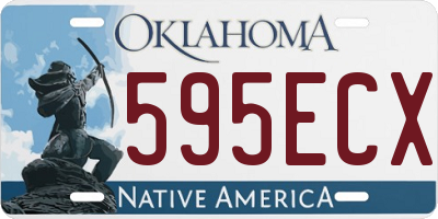 OK license plate 595ECX