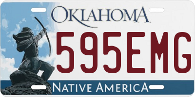 OK license plate 595EMG