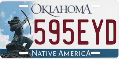 OK license plate 595EYD