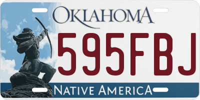 OK license plate 595FBJ