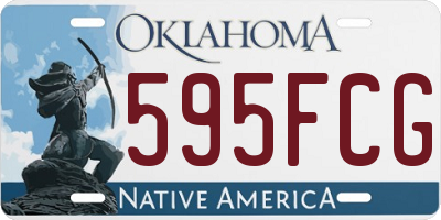 OK license plate 595FCG