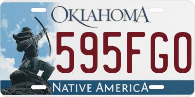 OK license plate 595FGO